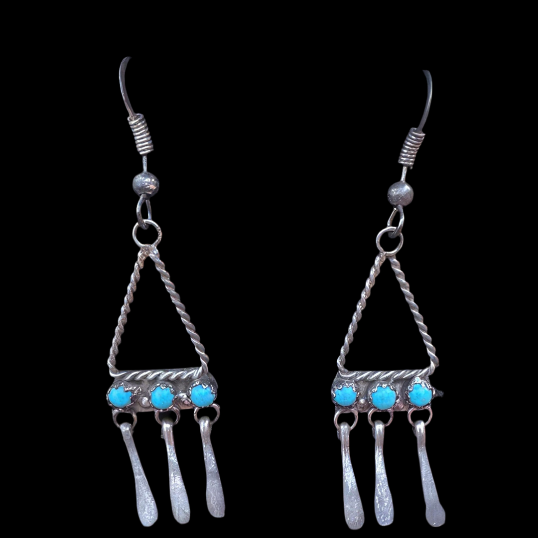 Kingman Turquoise Dangle Earrings