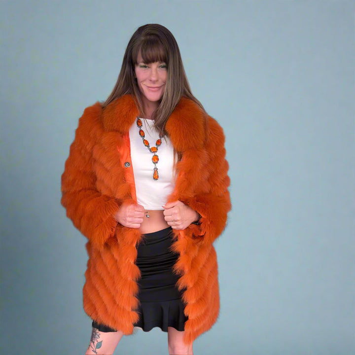 Morris Kaye Reversible Rabbit Parka