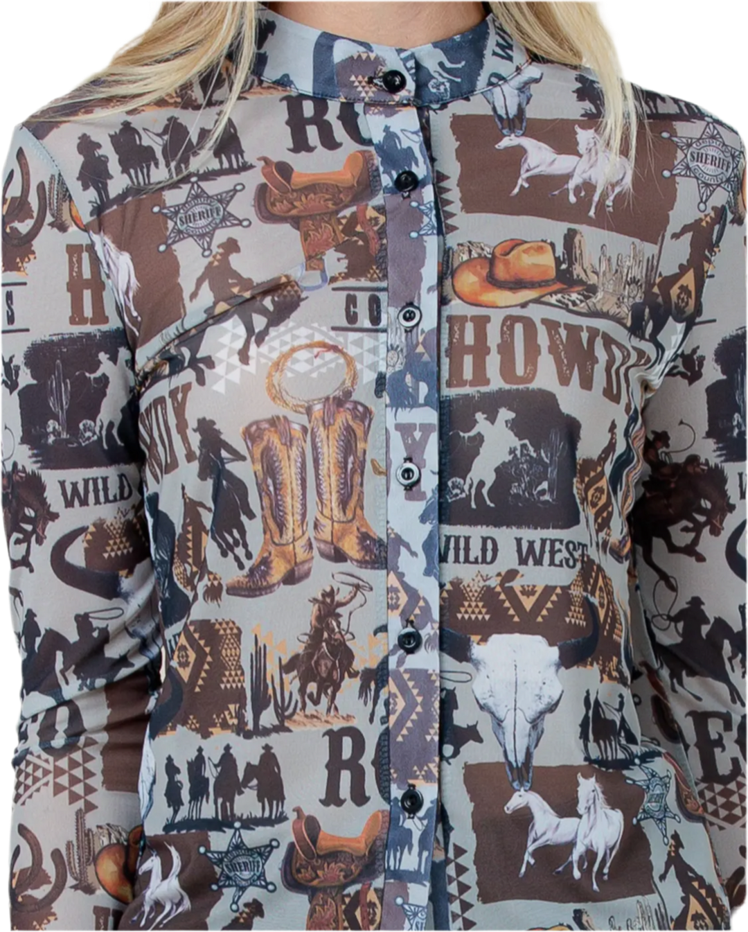 Howdy Lucky Mesh Blouse