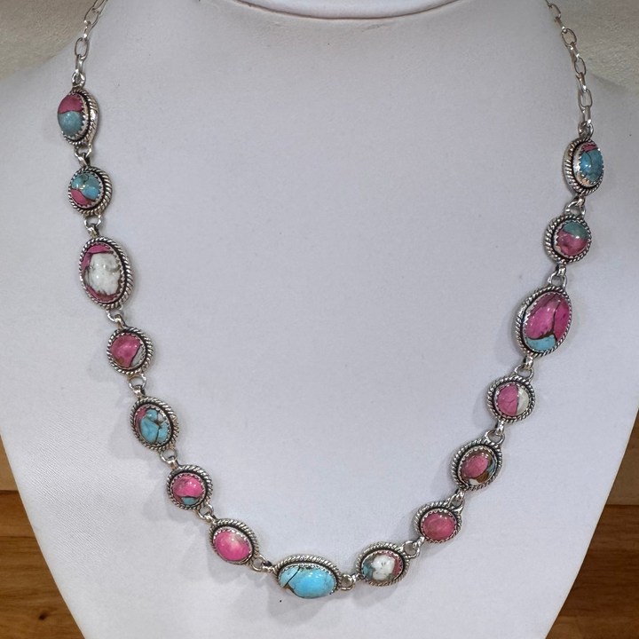 Hada Cotton Candy Turquoise Necklace