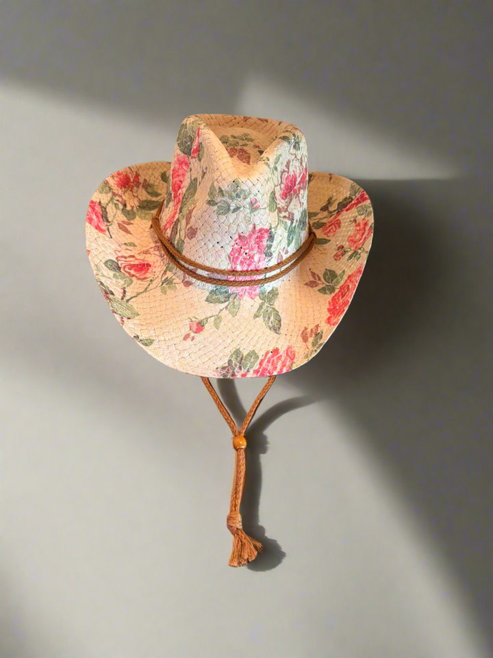 Rockmount Straw Flowered Cowboy Hat