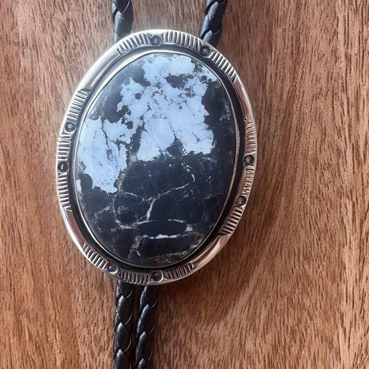White Buffalo Turquoise Bolo Tie