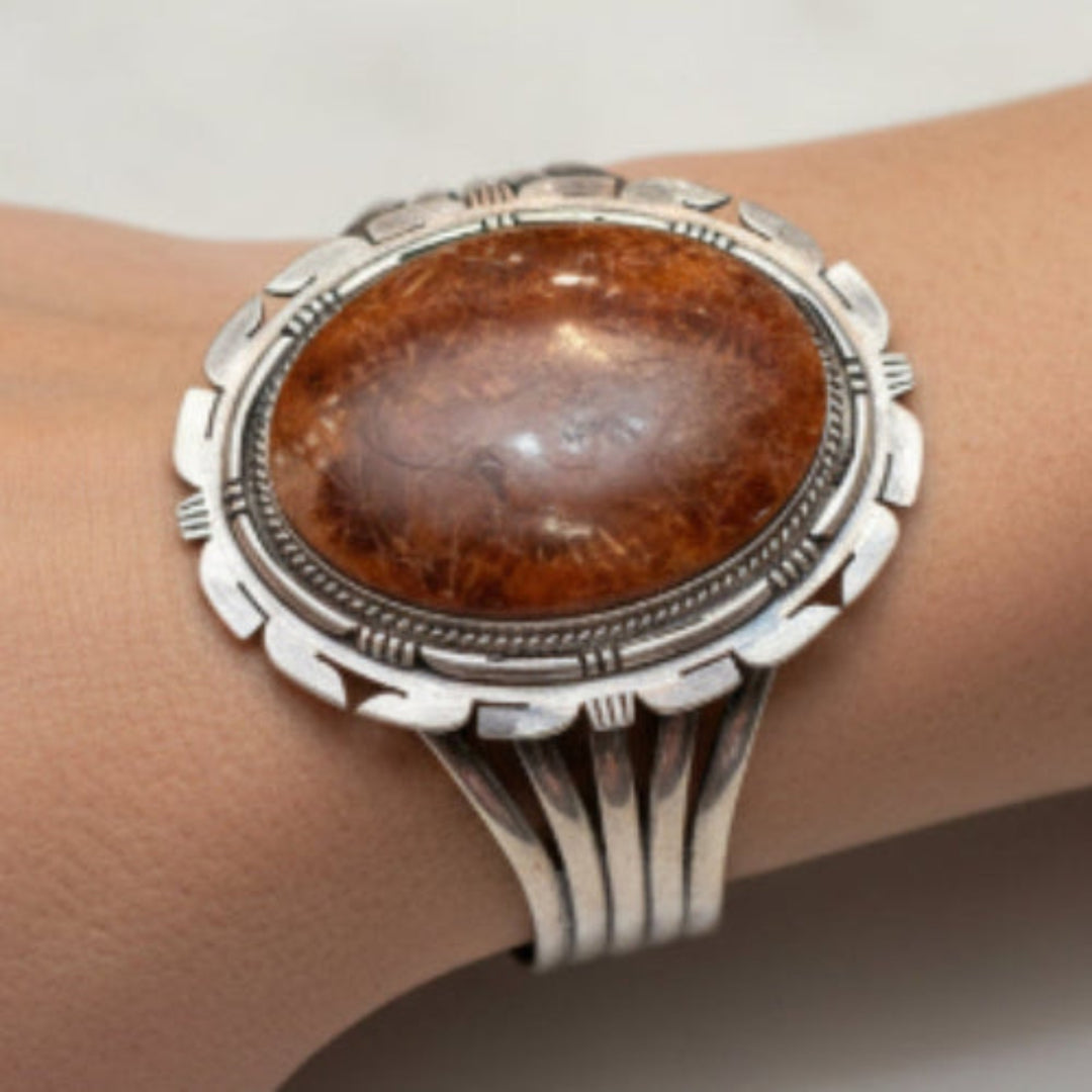 E. Estitty Starburst Jasper Cuff