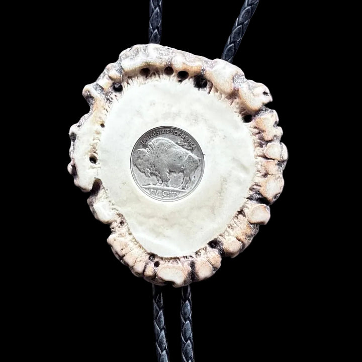 Buffalo Coin Antler Bolo