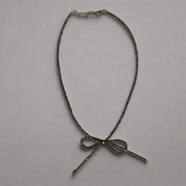 Bow Tie/Turquoise Necklace