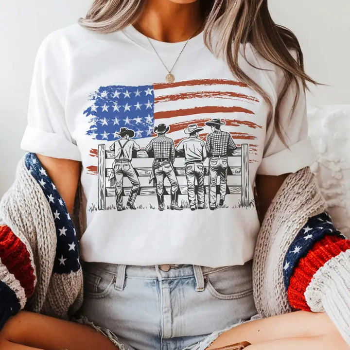 Cowboy Flag Patriotic T-Shirt