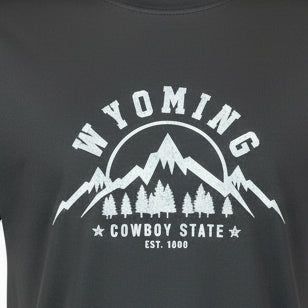 Black Wyoming Cowboy State T-shirt