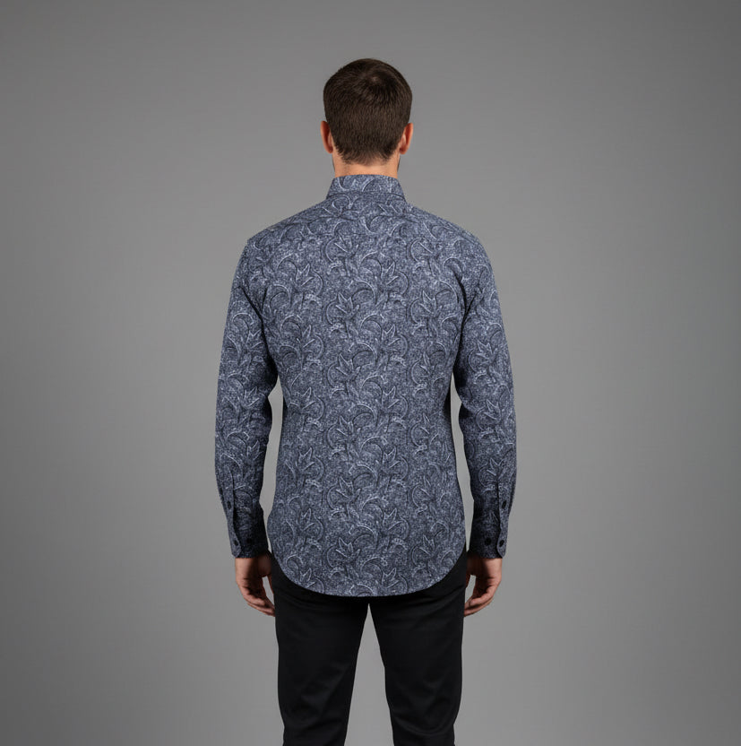 Scully Tombstone Collar Paisley Button Up
