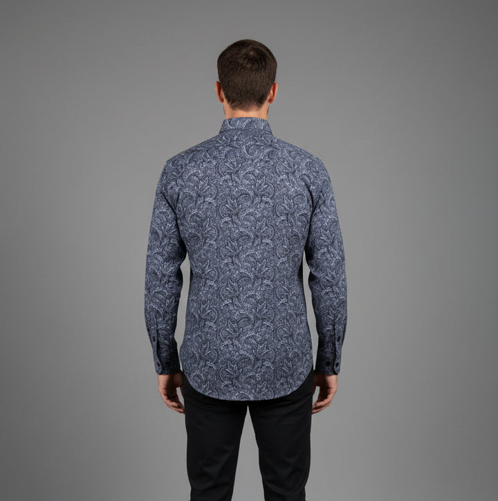 Scully Tombstone Collar Paisley Button Up