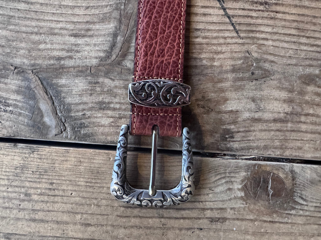 Vintage Bison-Brown/Tan Stitching Belt
