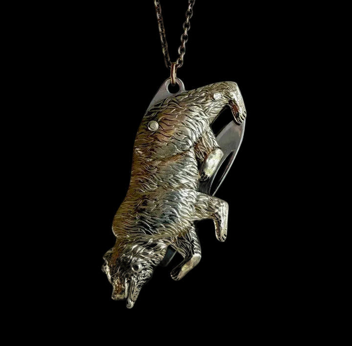 Hidden Knife Bear Necklace