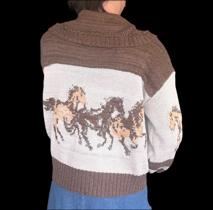 Western Print Cardigan