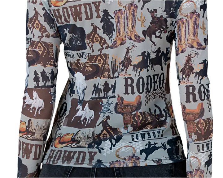 Howdy Lucky Mesh Blouse