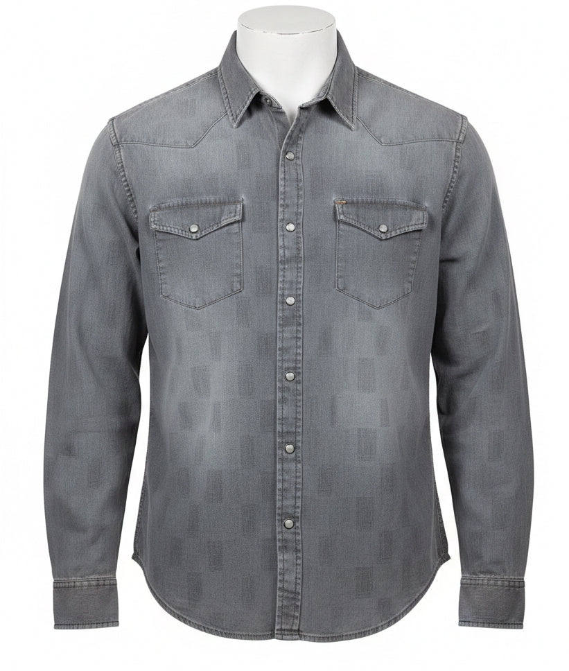Scully Charcoal Pearl Snap