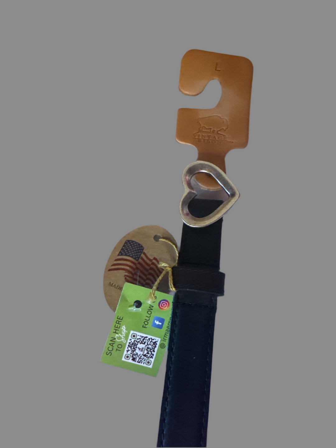 Le jon bison heart belt