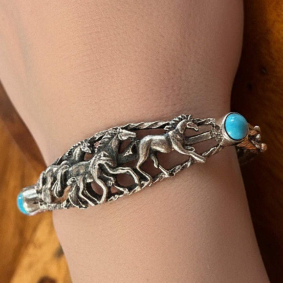 Bobby Platero Horses Cuff