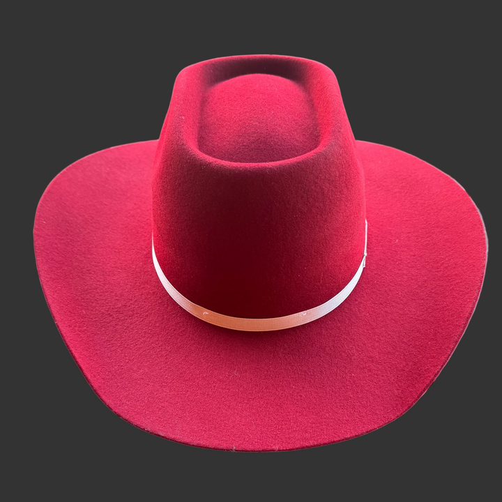Burgundy Felt Cowboy Hat