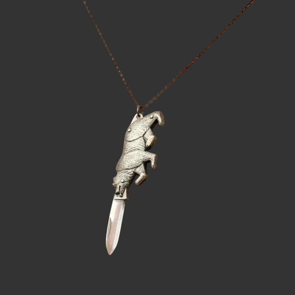Hidden Knife Bear Necklace