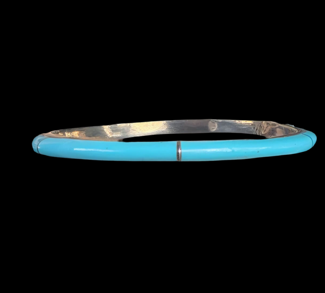 Turquoise Inlay Hoops