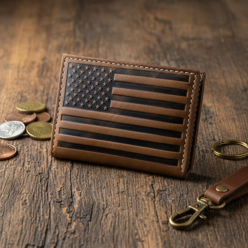 Ariat Trifold Men's American Flag Wallet