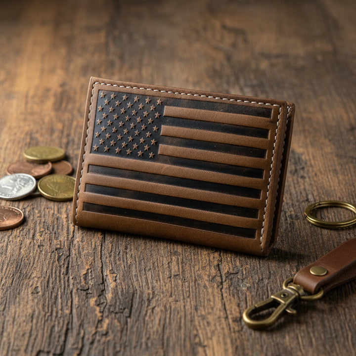 Ariat Trifold Men's American Flag Wallet