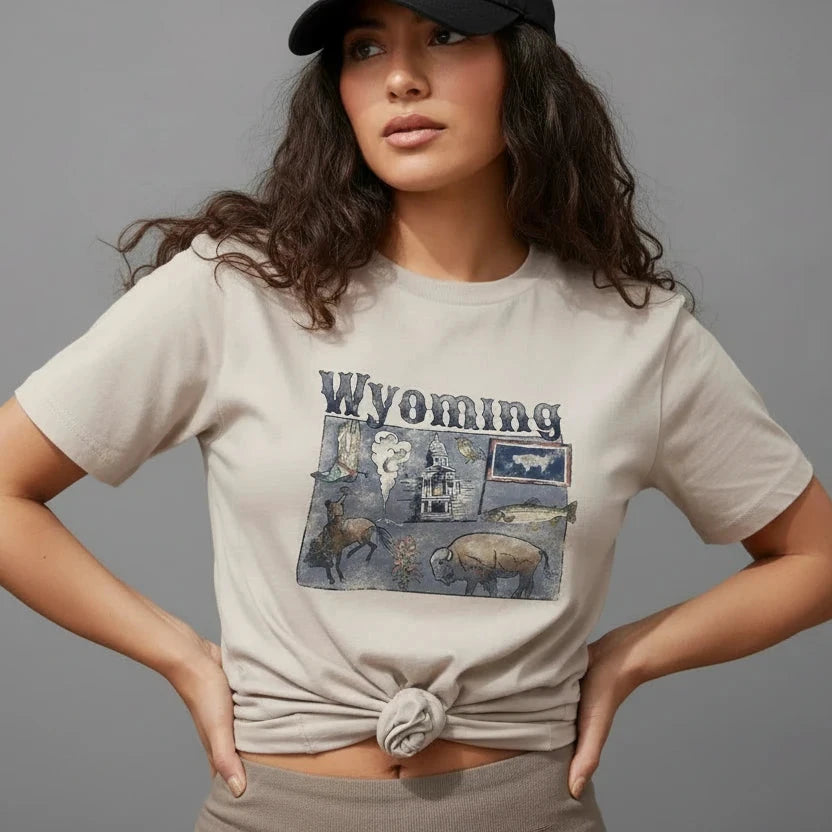 Wyoming Map T-Shirt
