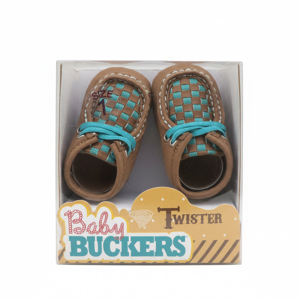 Teal Weave Baby Buckers
