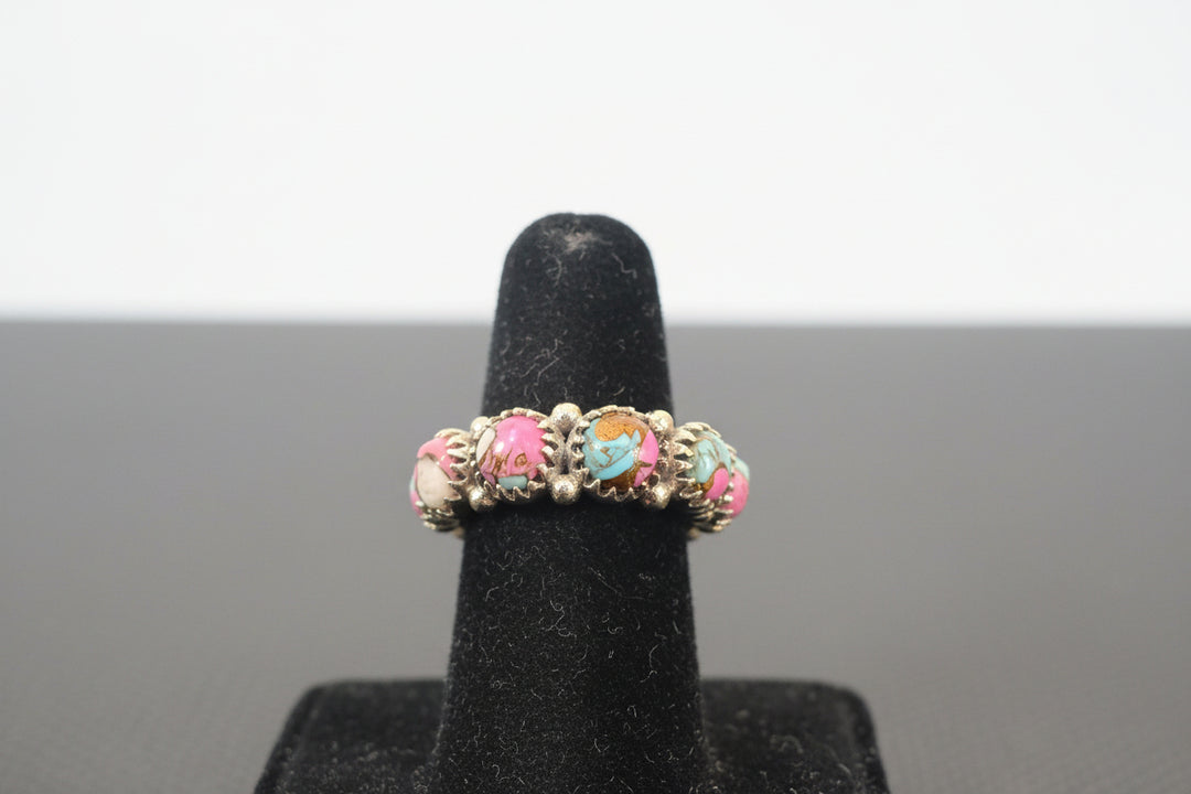 Cotton Candy Turquoise Eternity Band