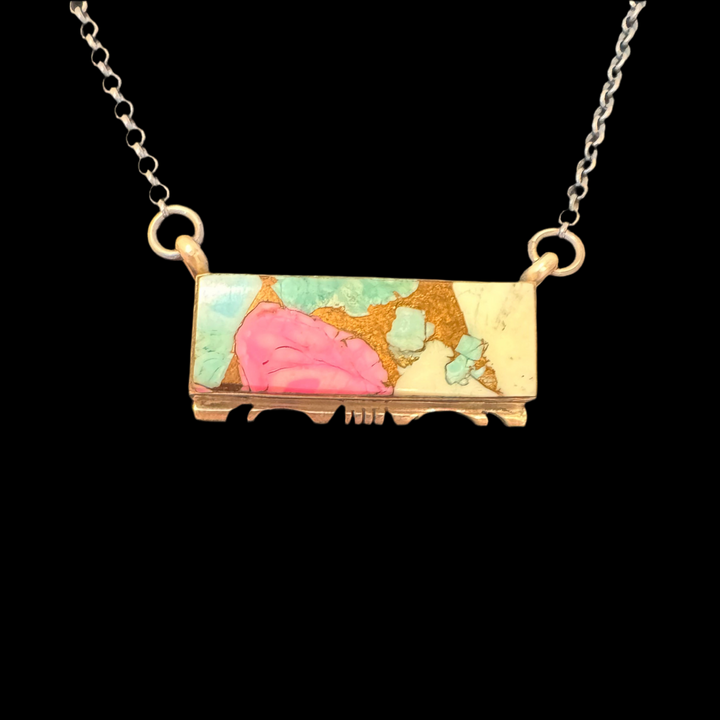 Steve Francisco Cotton Candy 1 1/8" Bar Pendant