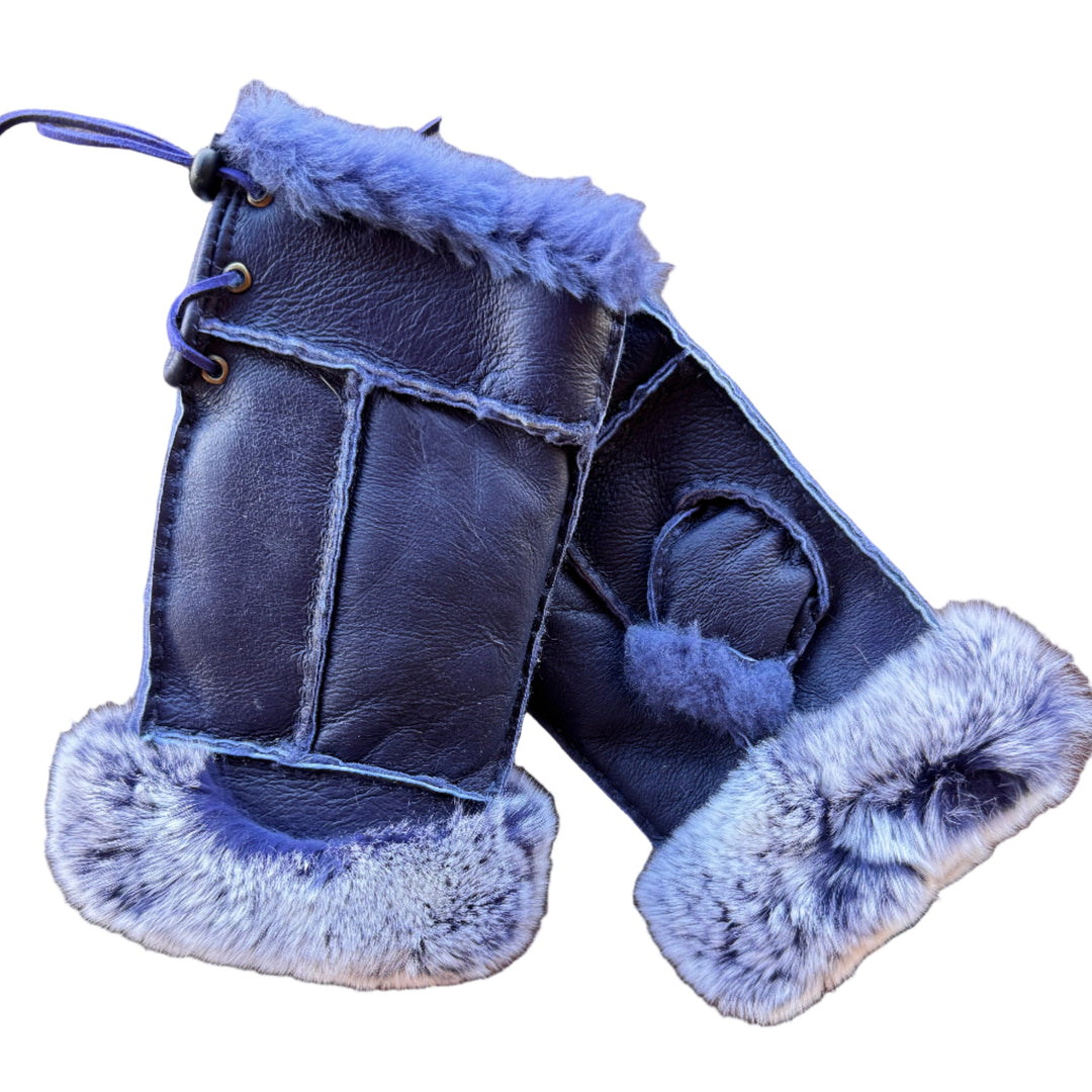 Morris Kaye Handsfree Rabbit/Leather Gloves