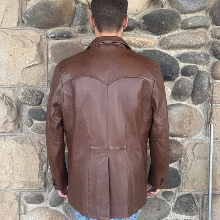 Scully Lambskin Chocolate Blazer