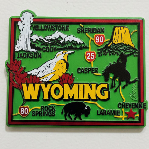 Wyoming Map Magnet