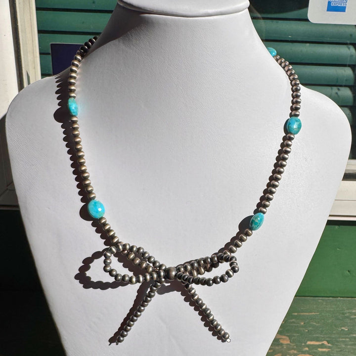 Bow Tie/Turquoise Necklace