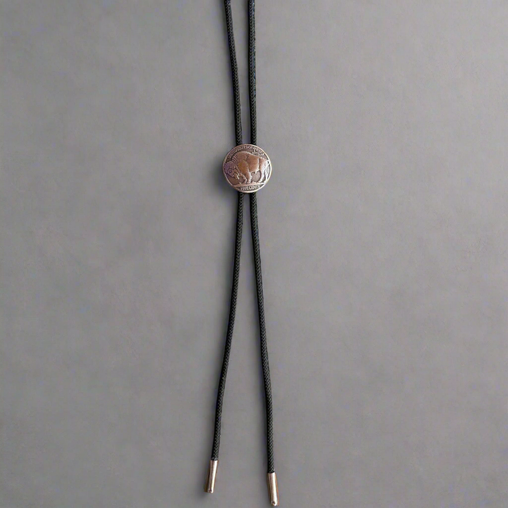 Buffalo Coin Bolo Tie