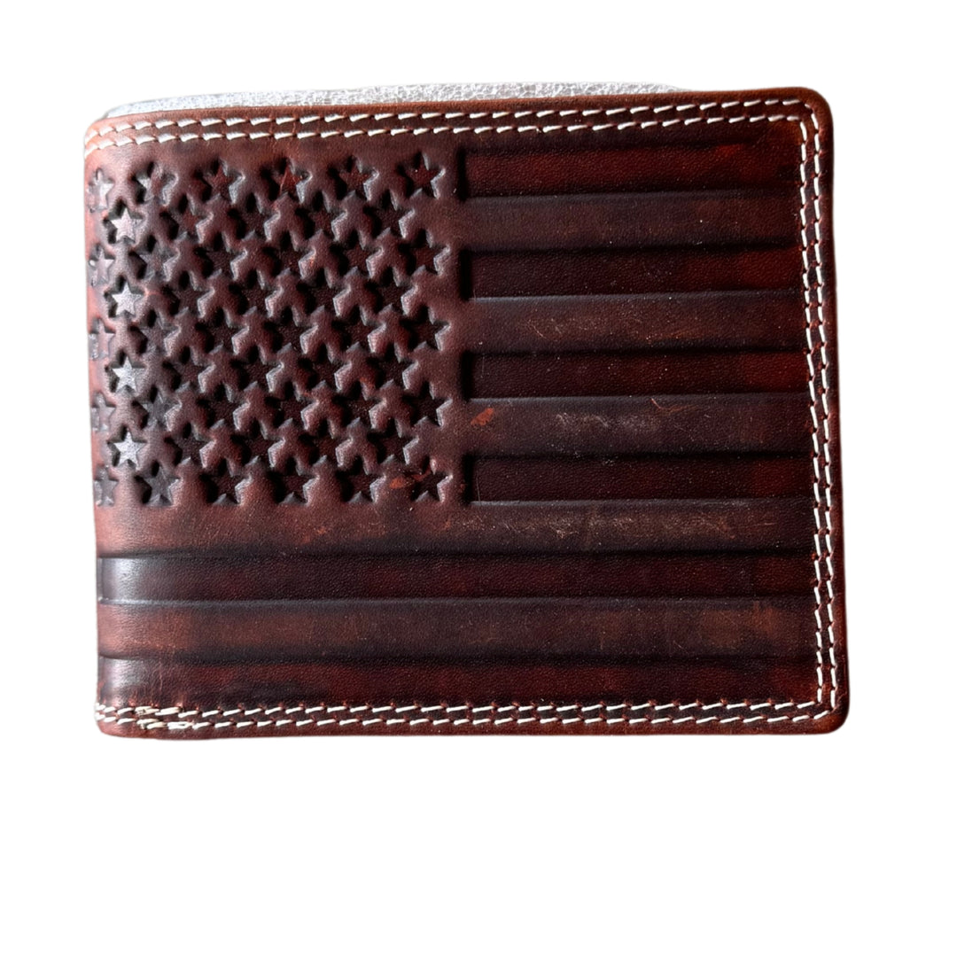 American Flag Wallet-Buffalo Leather
