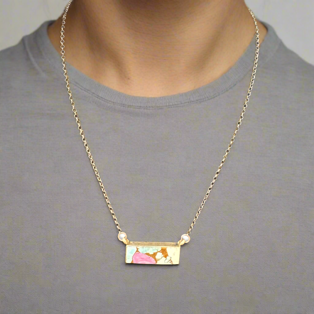 Steve Francisco Cotton Candy 1 1/8" Bar Pendant