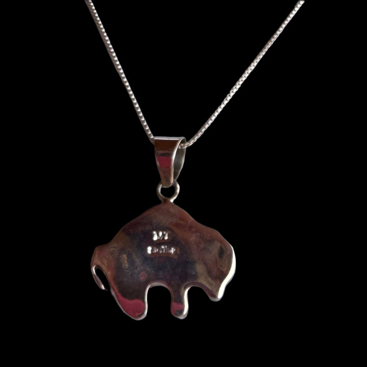 White Buffalo Turquoise Buffalo Pendant
