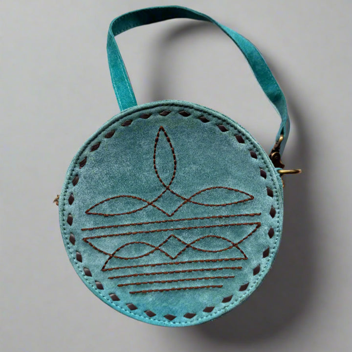 Suede Turquoise Canteen Purse