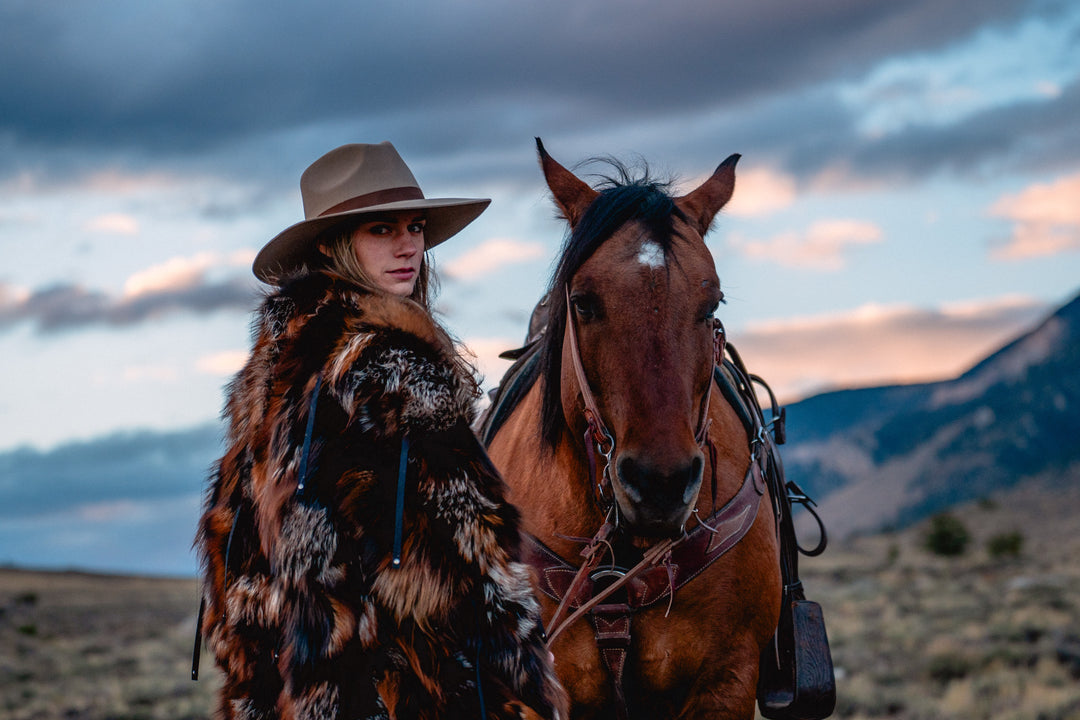 Crystal Fringe Fox Jacket