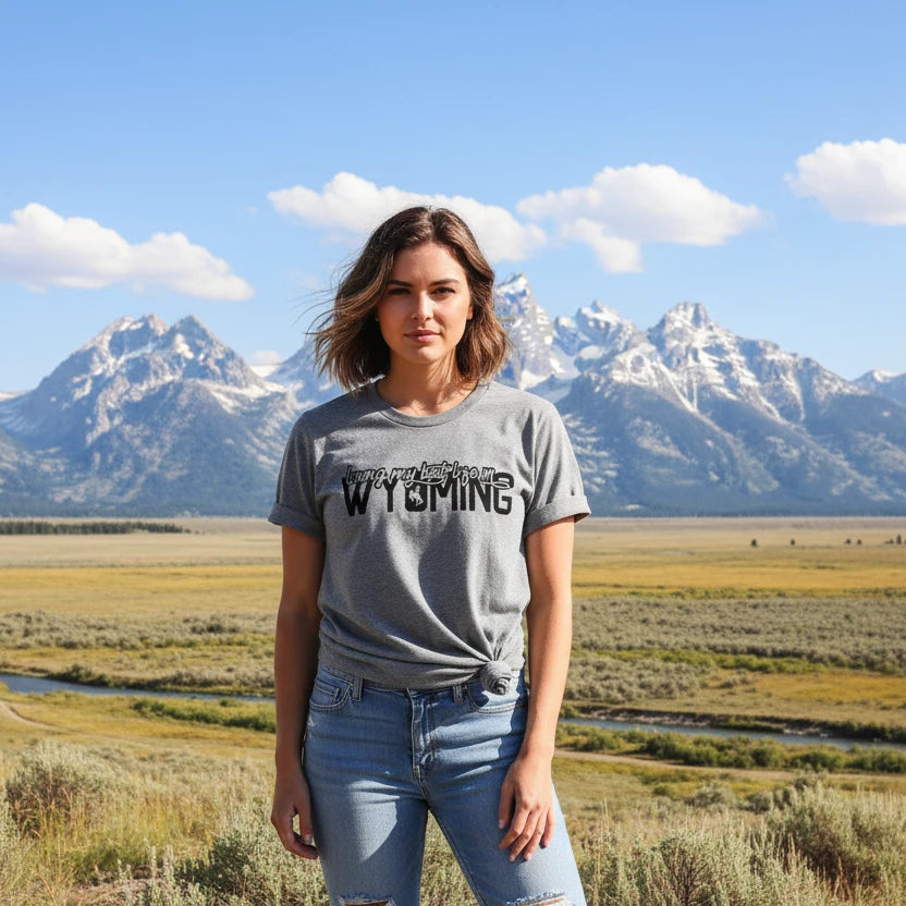 Unisex "Living My Best Life in Wyoming" T-shirt