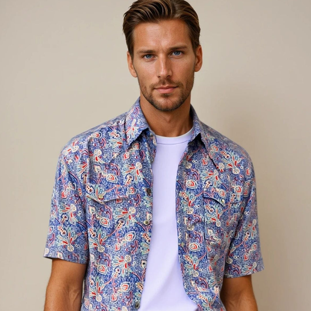 Panhandle Blue Paisley Shirt