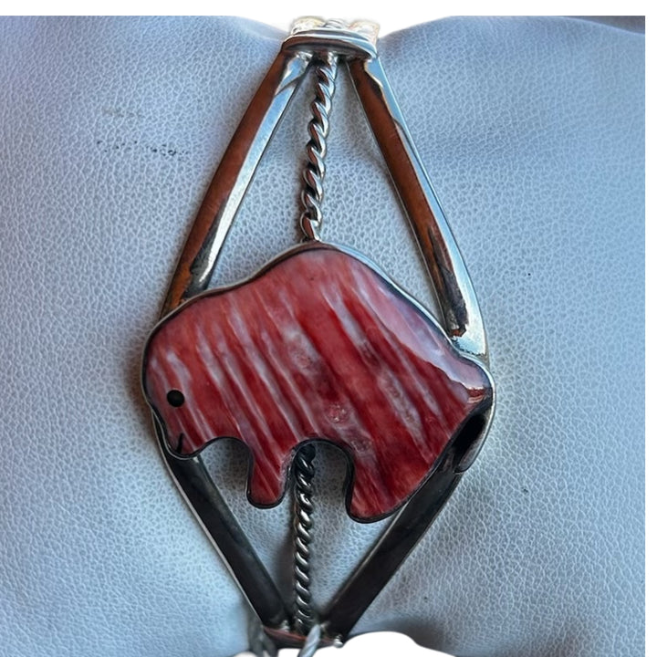 Coral Bear Cuff Bracelet