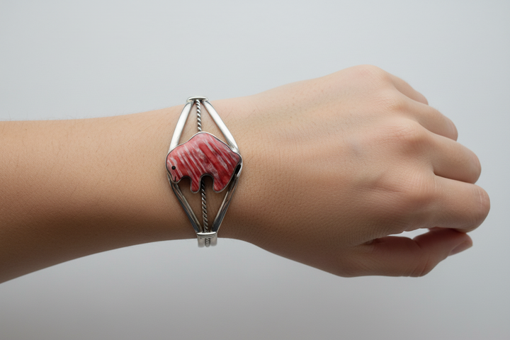 Coral Bear Cuff Bracelet