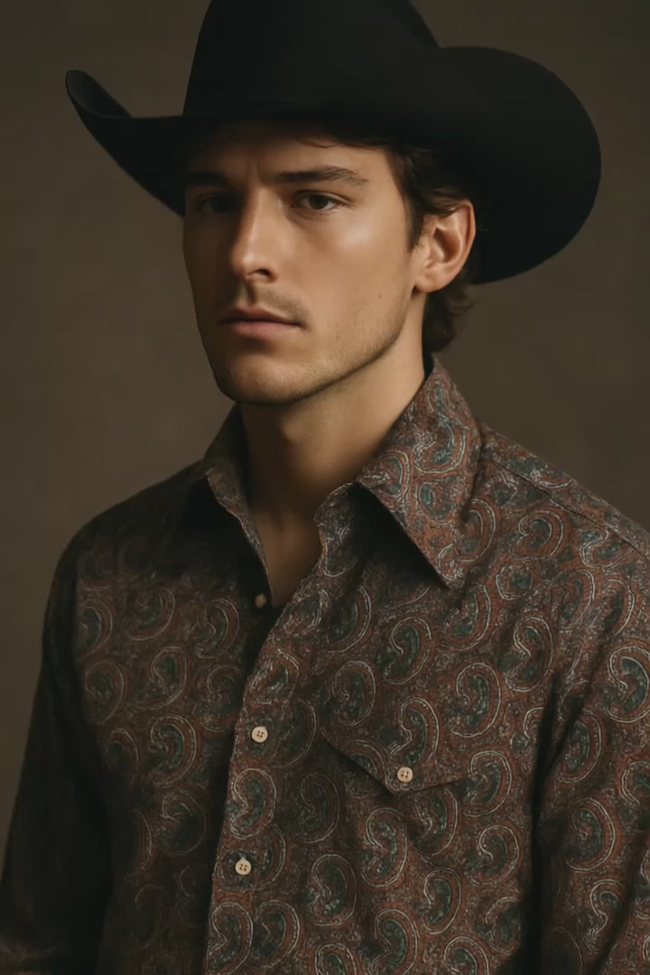 Panhandle Green/Camel Paisley