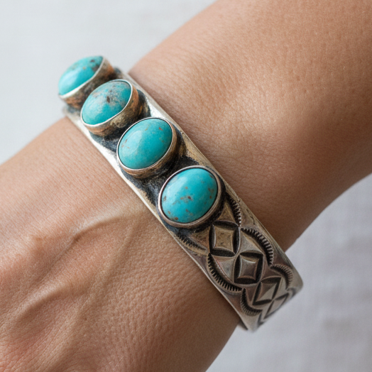 Chimney Butte Kingman Turquoise Cuff