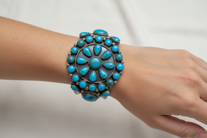 Jenet Johnson Kingman Turquoise Cuff Bracelet